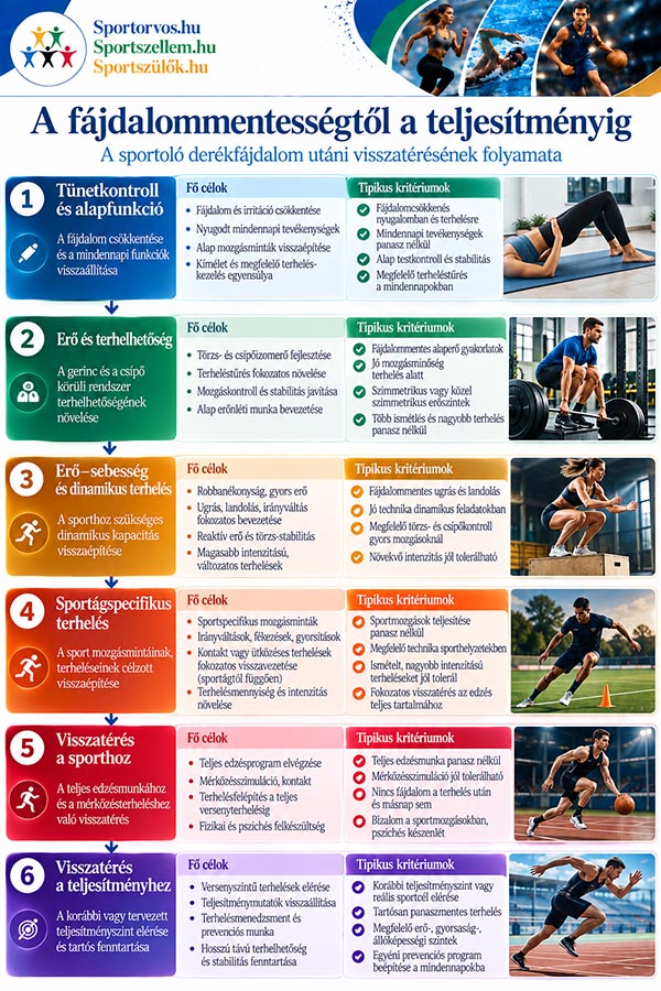 Derékfájdalom sportolóknál – okok, kivizsgálás, rehabilitáció és visszatérés a sportba