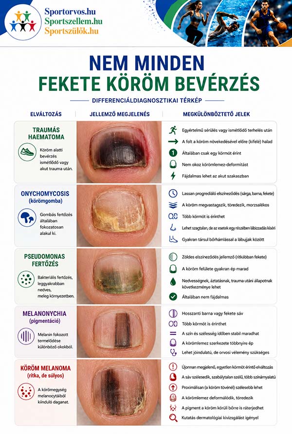 Fekete köröm sportolóknál