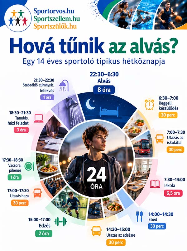 Mennyi alvásra van szüksége egy 10–16 éves sportolónak?