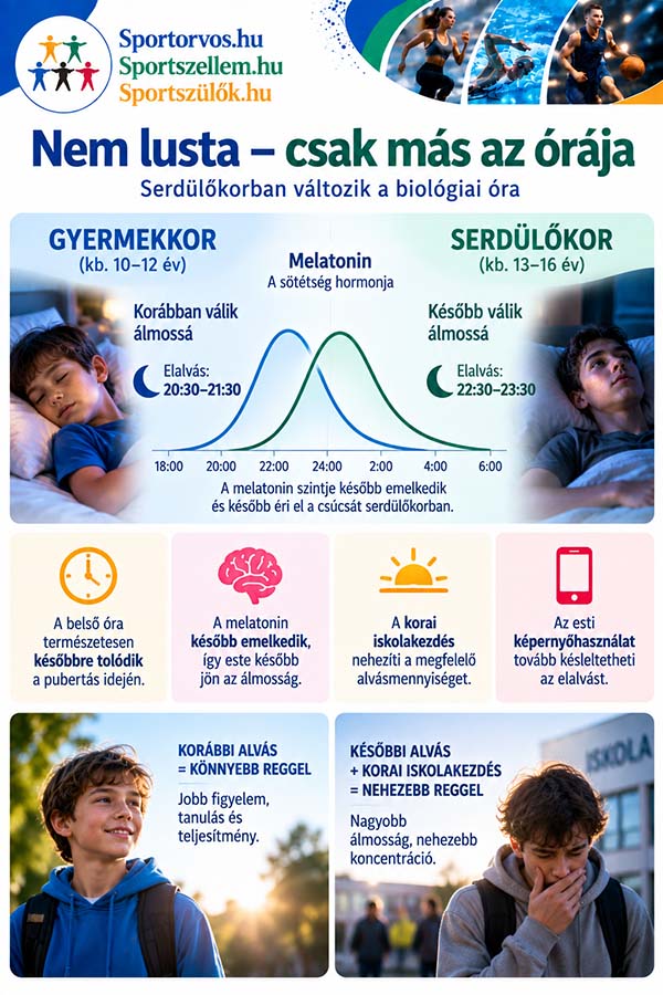 Mennyi alvásra van szüksége egy 10–16 éves sportolónak?