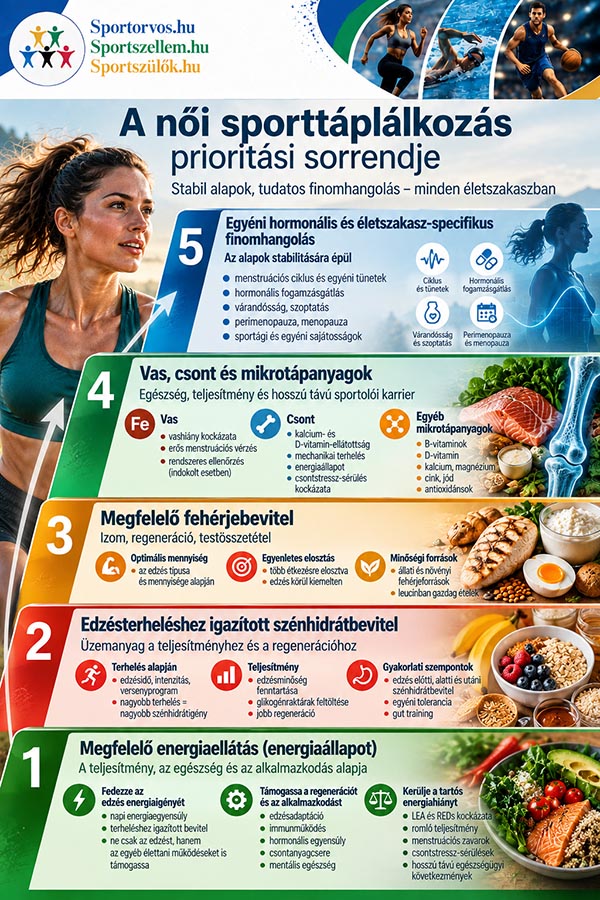 Női sportolók táplálkozása – energia, hormonális életszakaszok és teljesítmény