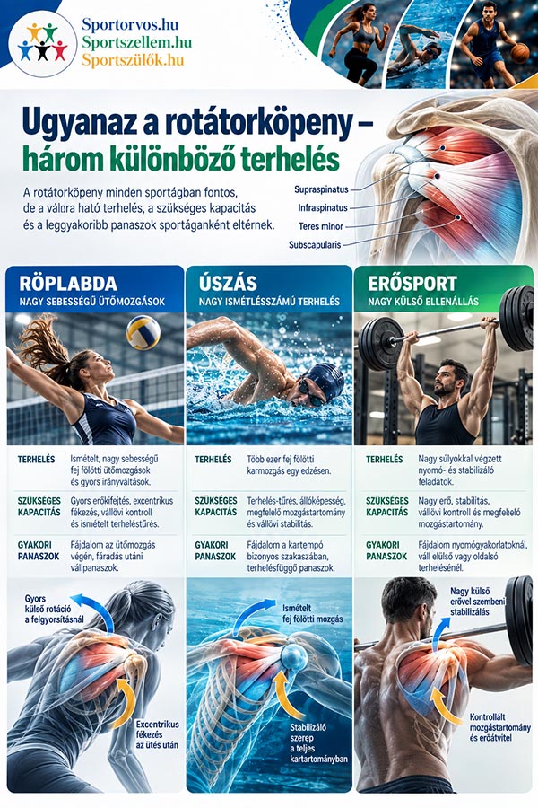 Rotátorköpeny-fájdalom sportolóknál – kezelés, rehabilitáció és visszatérés a sportba