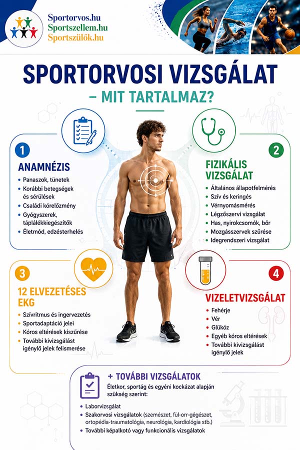 Sportorvosi vizsgálat 2026 – menete, vizsgálatok, sportorvosi engedély