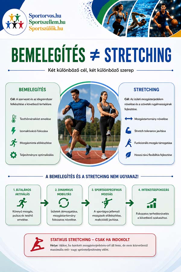 Stretching a sportban