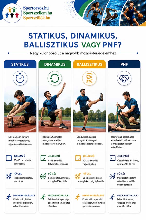 Stretching a sportban