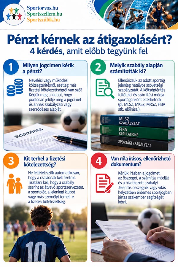 Utánpótlás-sportolók átigazolása – szerződés, klubváltás és nevelési költségtérítés